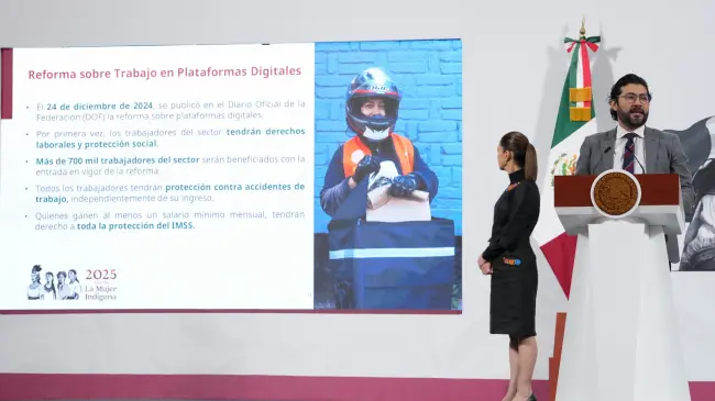 México inicia la implementación de una reforma histórica que reconoce los derechos laborales de trabajadores de plataformas digitales