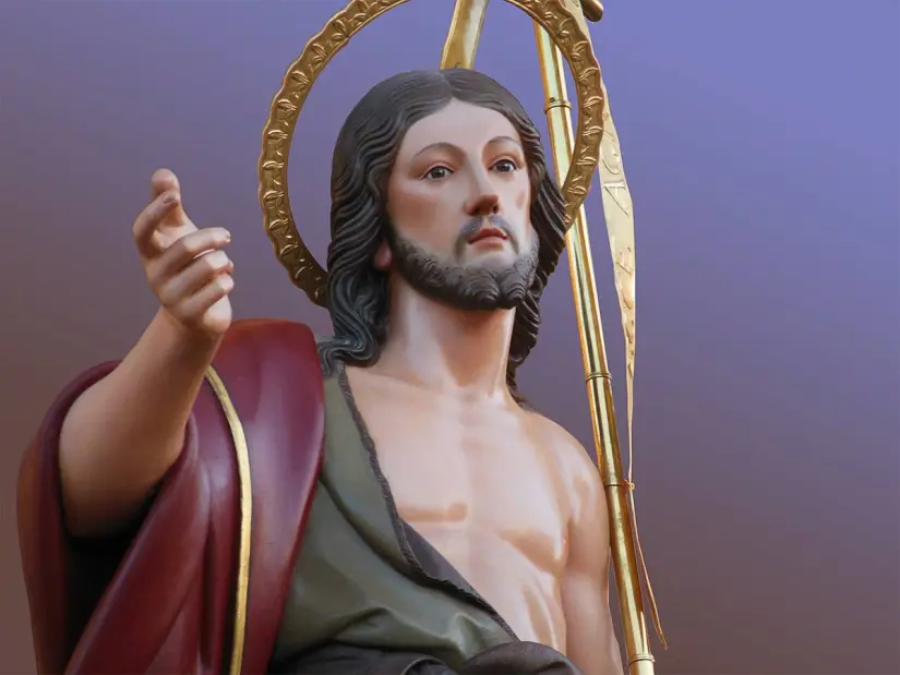 imagen recuadro Figura de San Juan Bautista en el iglesia de en la Iglesia de Xewkija en Italia Foto: Wikepedia