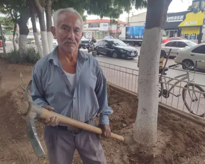 Tiene 66 años y no deja de trabajar. La historia de don Hilario en la plazuela de Navolato