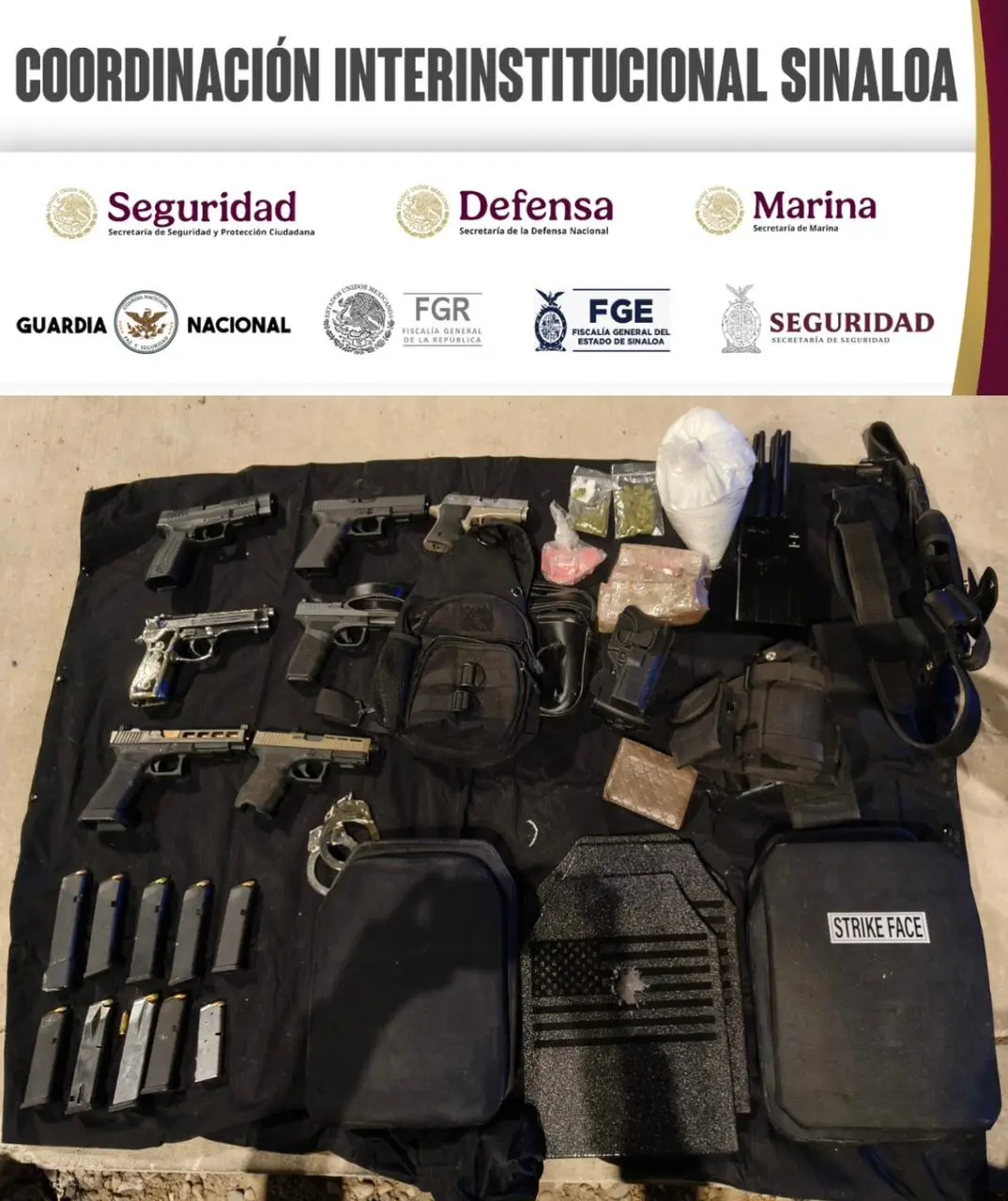 Lo asegurado en la colonia Nueva Galicia. Foto: Cortesía 