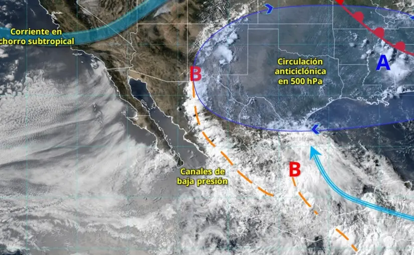Llega el monzón mexicano 2025: ¿Qué estados afectará con lluvias? El monzón mexicano producirá lluvias en varios estados del país este fin de semana. Imagen: Conagua