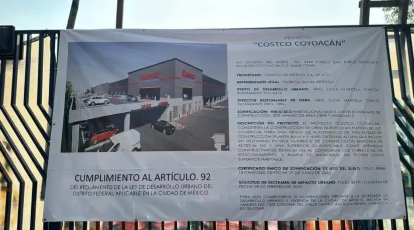 Lugar donde se ubicaría Costco en Coayacán. Foto: Ana Karen Martínez Lugar donde se ubicaría Costco en Coayacán. Foto: Ana Karen Martínez
