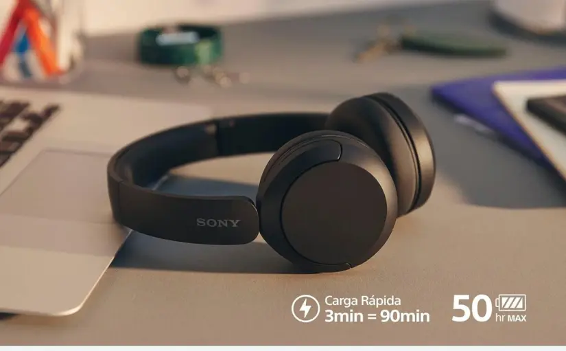 Audífonos Sony WH-CH520 traen cancelación de ruido Audífonos Sony WH-CH520 traen cancelación de ruido. Foto: Cortesía