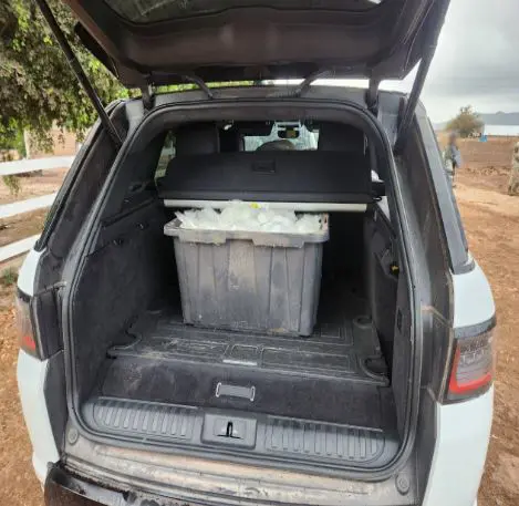 Culiacán. Uno de los autos con droga en su interior.