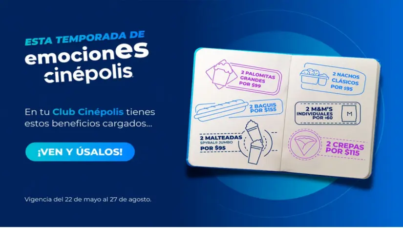 Descuentos verano en Cinépolis con la Tarjeta del Club Cinépolis Descuentos verano en Cinépolis con la Tarjeta del Club Cinépolis. Foto: Cortesía