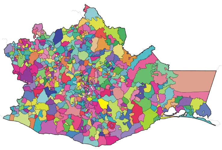 imagen recuadro Mapa de todos los 570 municipio de Oaxaca Foto: Mapa de México