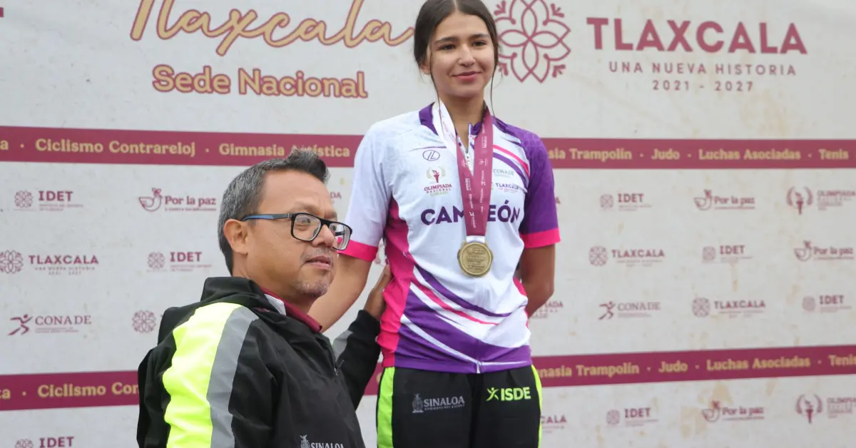 Ciclista sinaloense Akari Valenzuela gana medalla de oro en Olimpiada Nacional CONADE 2025