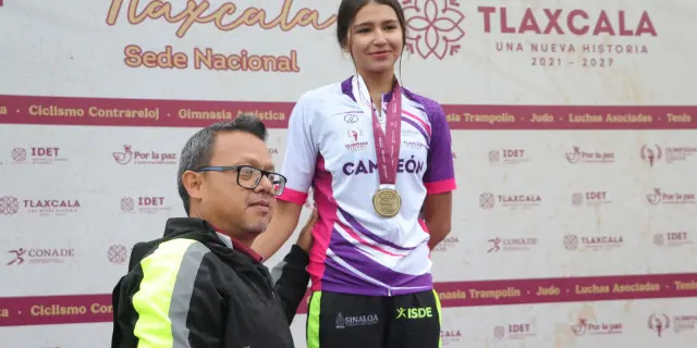 Ciclista sinaloense Akari Valenzuela gana medalla de oro en Olimpiada Nacional CONADE 2025