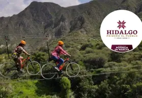¡Vacaciones con adrenalina! 3 lugares en Hidalgo para pedalear en las alturas en bicicleta aérea