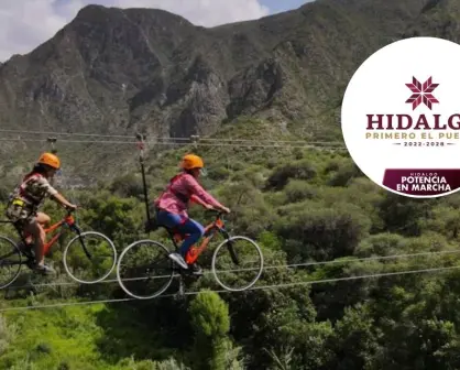 ¡Vacaciones con adrenalina! 3 lugares en Hidalgo para pedalear en las alturas en bicicleta aérea