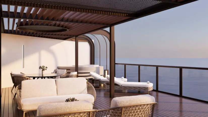 Amplios espacios para disfrutar en esta suite. Foto: Regent Seven Seas Cruises Amplios espacios para disfrutar en esta suite. Foto: Regent Seven Seas Cruises