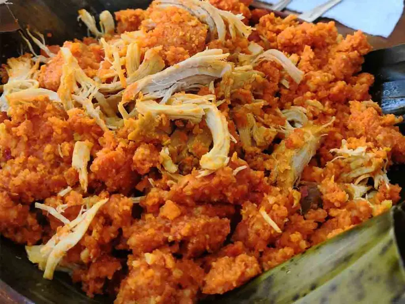 imagen recuadro Zacahuil condimentado y con carne Foto: Dónde ir