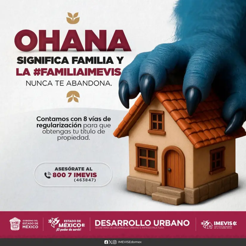 Obtén tu propio hogar con IMEVIS. Foto: Facebook Instituto Mexiquense de la Vivienda Social Obtén tu propio hogar con IMEVIS. Foto: Facebook Instituto Mexiquense de la Vivienda Social