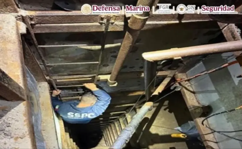 Narco túnel encontrado en Tijuana. Foto: Semar Narco túnel encontrado en Tijuana. Foto: Semar