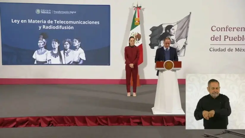 En la mañanera del miércoles se presentó la nueva Ley de Teleconomunicaciones y Radiodifusión en México. Foto: Cortesía. En la mañanera del miércoles se presentó la nueva Ley de Teleconomunicaciones y Radiodifusión en México. Foto: Cortesía.