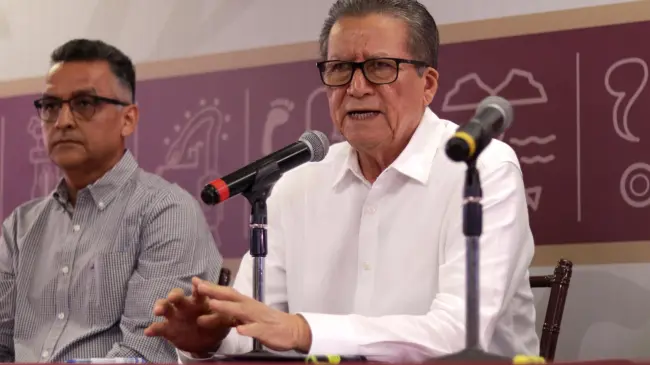 “Benditas lluvias, ya llegaron”, expresó el secretario. Foto: Gob. de Sinaloa