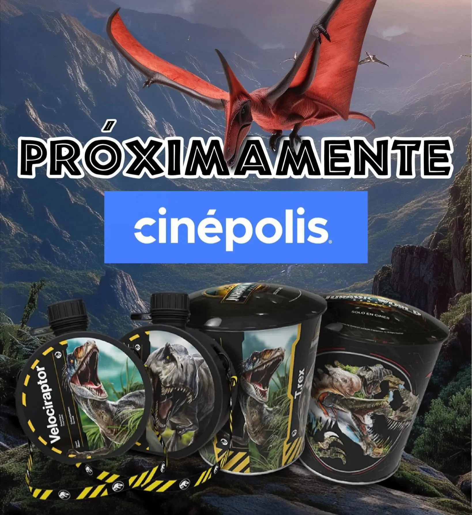Costos en Cinépolis de palomera y cantinplora de Jurassic World Rebirth. Foto: Coleccionando 