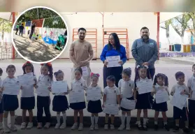 ¡Arte y valores! Niñas y niños del preescolar Dora Josefina Ayala Castro pintan la paz en un mural que inspira a creer en un mundo mejor en Culiacán