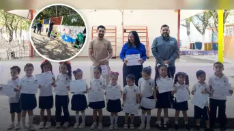 ¡Arte y valores! Niñas y niños del preescolar Dora Josefina Ayala Castro pintan la paz en un mural que inspira a creer en un mundo mejor en Culiacán