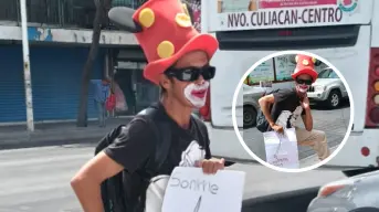 Víctor Manuel es el payasito de Culiacán que inventó su propio circo de alegría en los cruceros