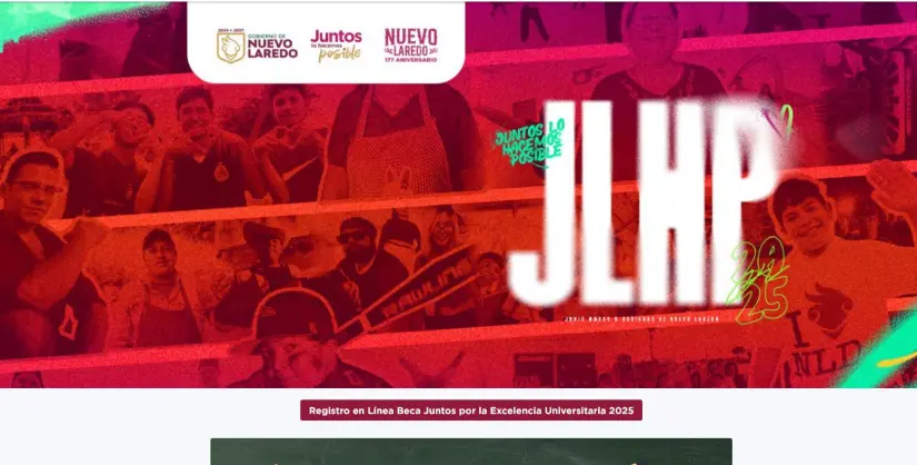 Plataforma para solicitar la Beca Juntos por la Excelencia Universitaria de Nuevo Laredo Plataforma para solicitar la Beca Juntos por la Excelencia Universitaria de Nuevo Laredo. Foto: Cortesía
