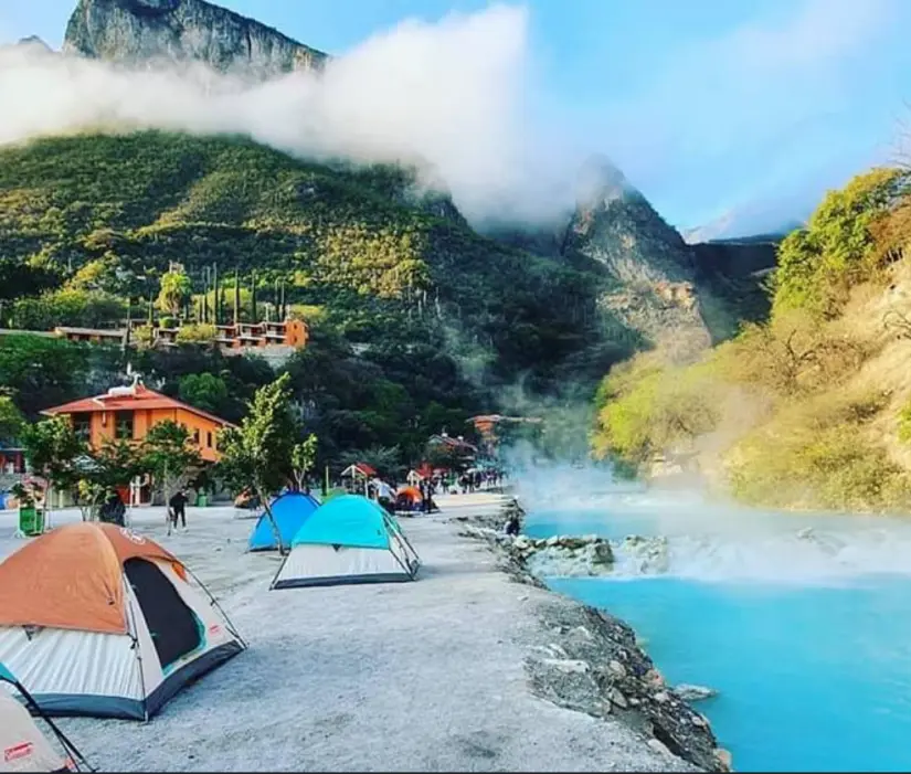Zonas de camping en Grutas Tolantongo, Hidalgo. Foto: cortesía.