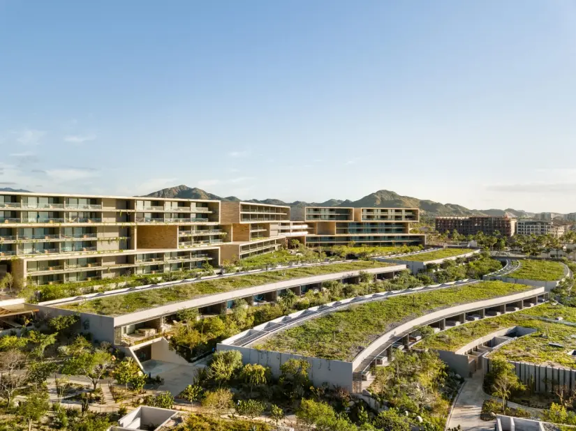 Así se adaptó la arquitectura de Baja California Sur al clima extremo Solaz Resort, una combinación de la estética contemporánea con el entorno desértico. Foto: Centro Urbano
