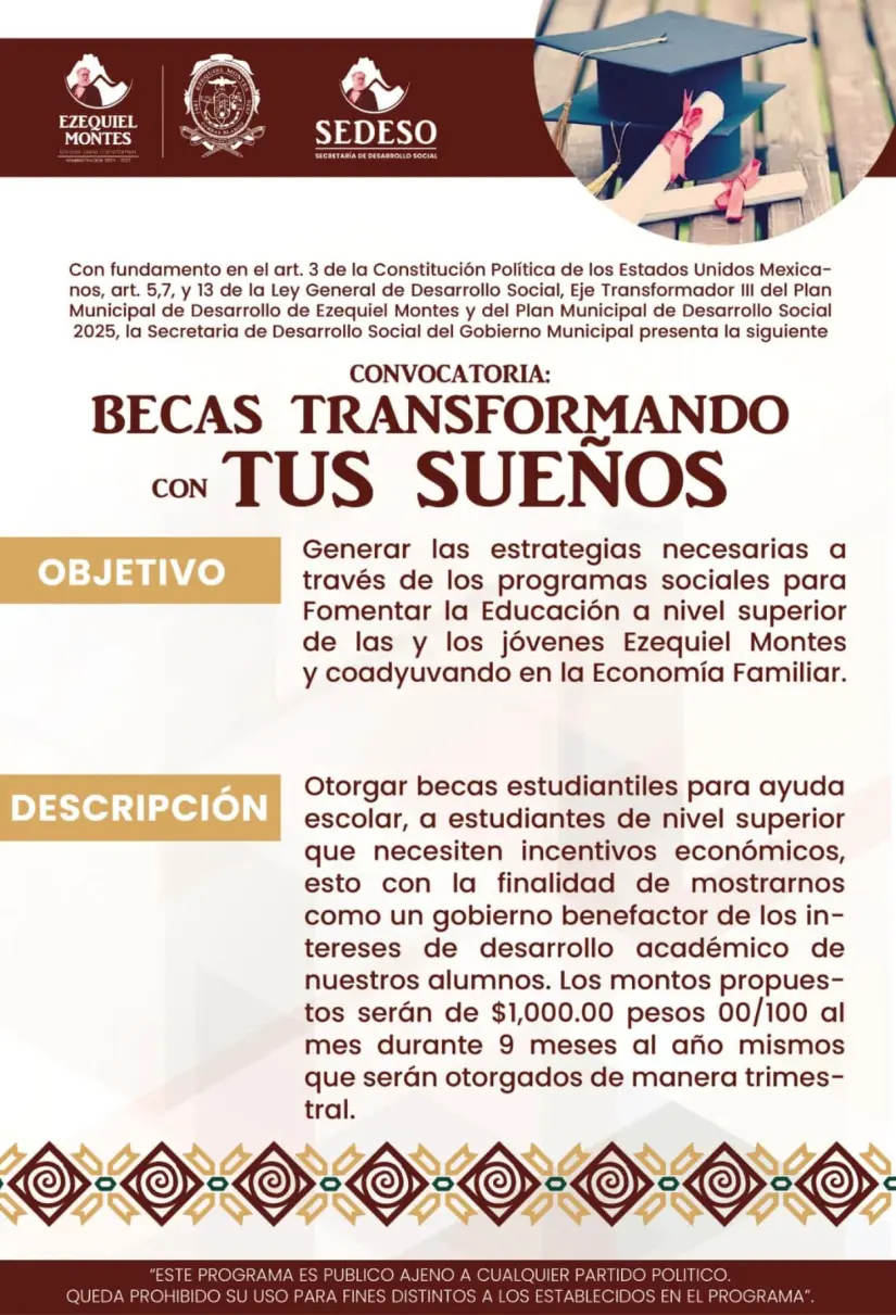 Beca Transformando con tus Sueños 2025 Beca Transformando con tus Sueños 2025. Foto: Cortesía