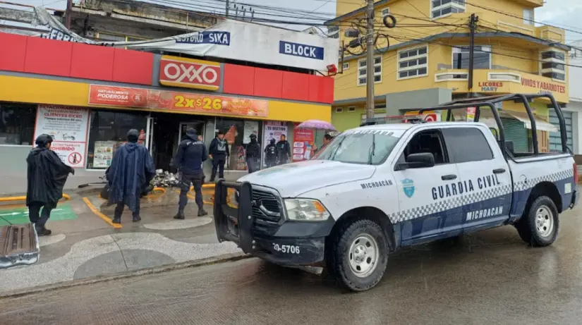 Enfrentamientos en Zitácuaro. Foto: SSP de Michoacán Enfrentamientos en Zitácuaro. Foto: SSP de Michoacán