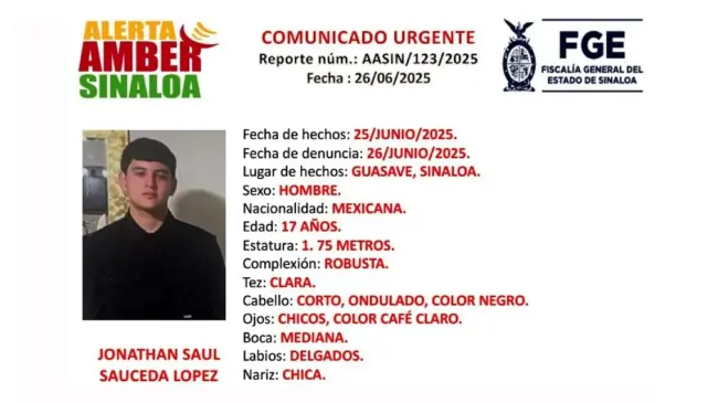 El joven de 17 años desapareció el pasado miércoles 25 de junio en Gusave, las autoridades piden compartan cualquier información sobre su paradero. Foto: cortesía
