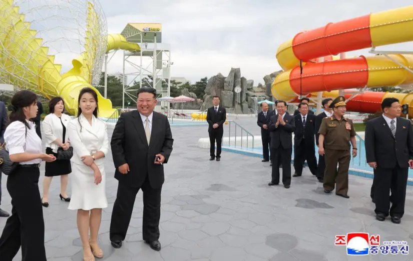 El complejo turístico de Wosan-Kalma es el más grande de la región. Foto: KCNA. El complejo turístico de Wosan-Kalma es el más grande de la región. Foto: KCNA.