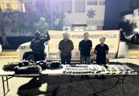 Tras agresión a policías estatales, detienen a 4 civiles y aseguran armamento en Culiacán