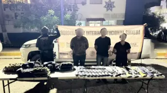 Tras agresión a policías estatales, detienen a 4 civiles y aseguran armamento en Culiacán