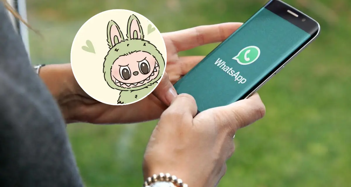 Con este modo tu WhatsApp lucirá tierno al estilo de Labubu. Foto: Cortesía.