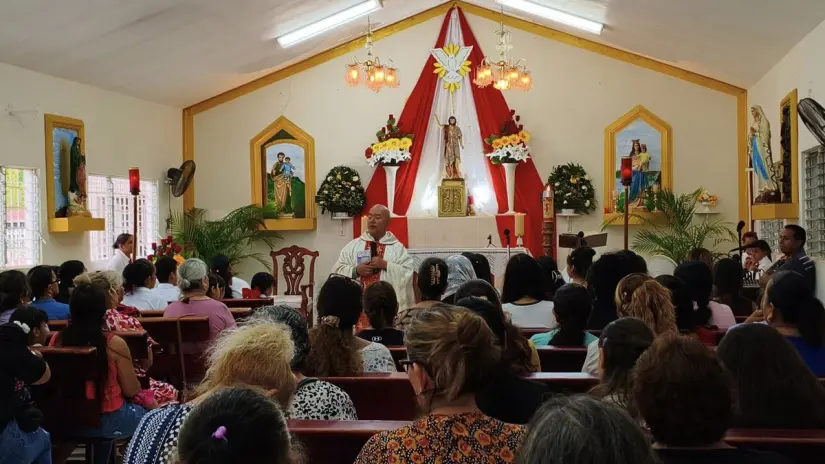 Honran a San Juan Bautista en la colonia Esperanza Clamor por la lluvia y la paz: San Juan Bautista inspira unidad en la colonia Esperanza que se ubica a, sur de Culiacán. Foto: Juan Madrigal