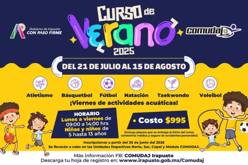 Inscripciones y costo de los cursos de verano 2025 Inscripciones y costo de los cursos de verano 2025. Foto: Cortesía