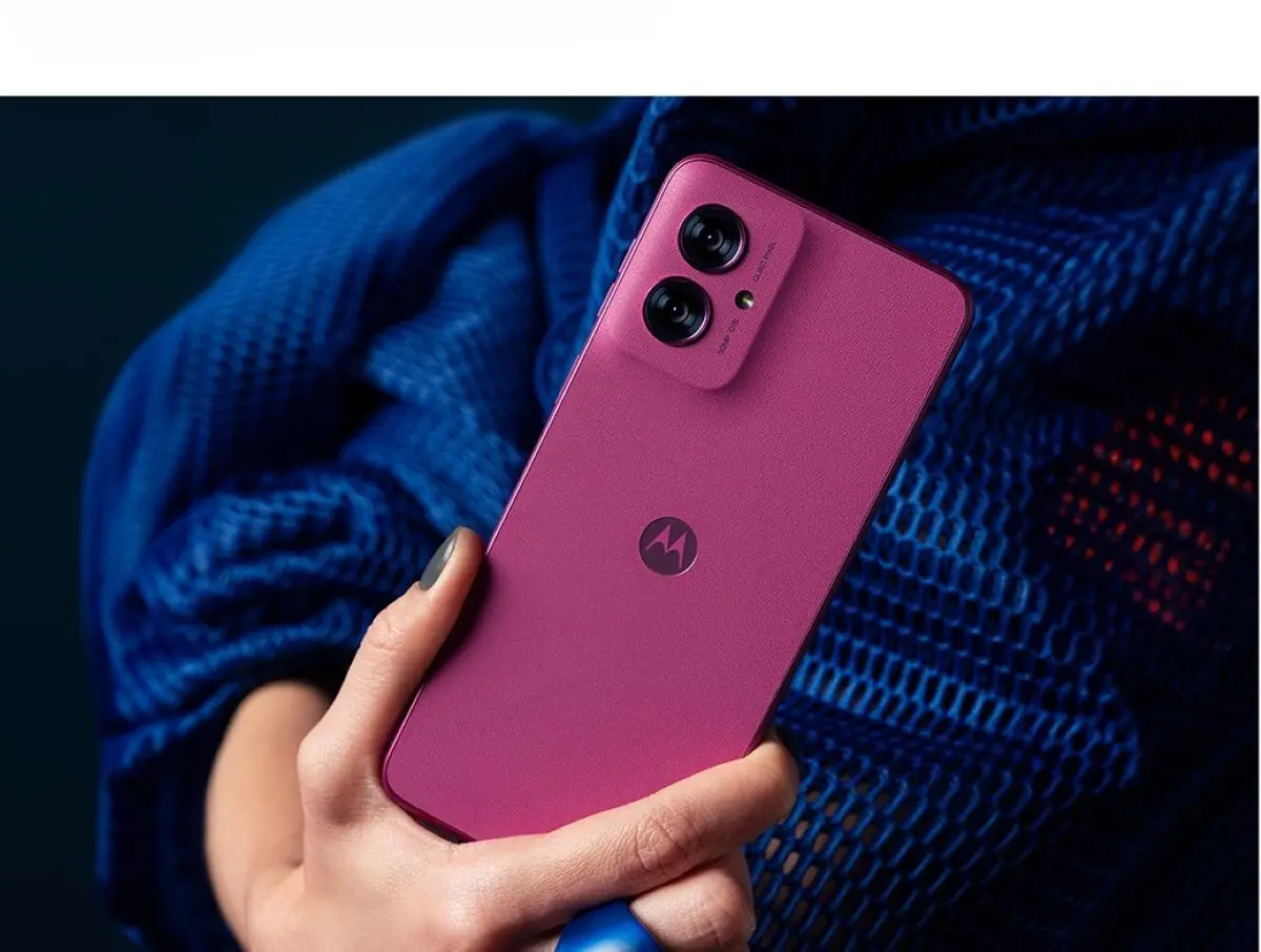 Motorola Moto G55 con el sistema operativo, Android 14. Foto: Cortesía