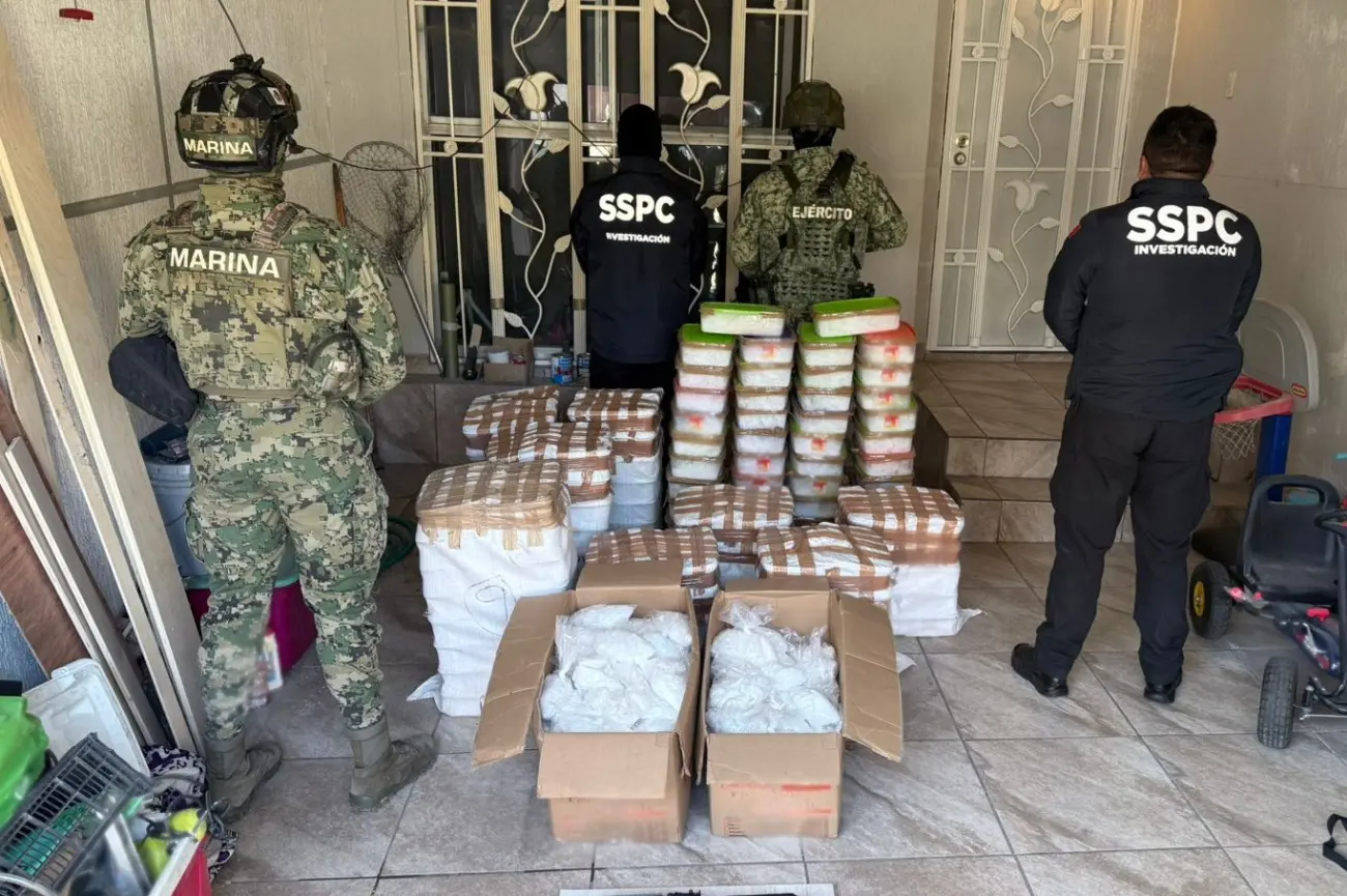 Decomiso de droga en México.