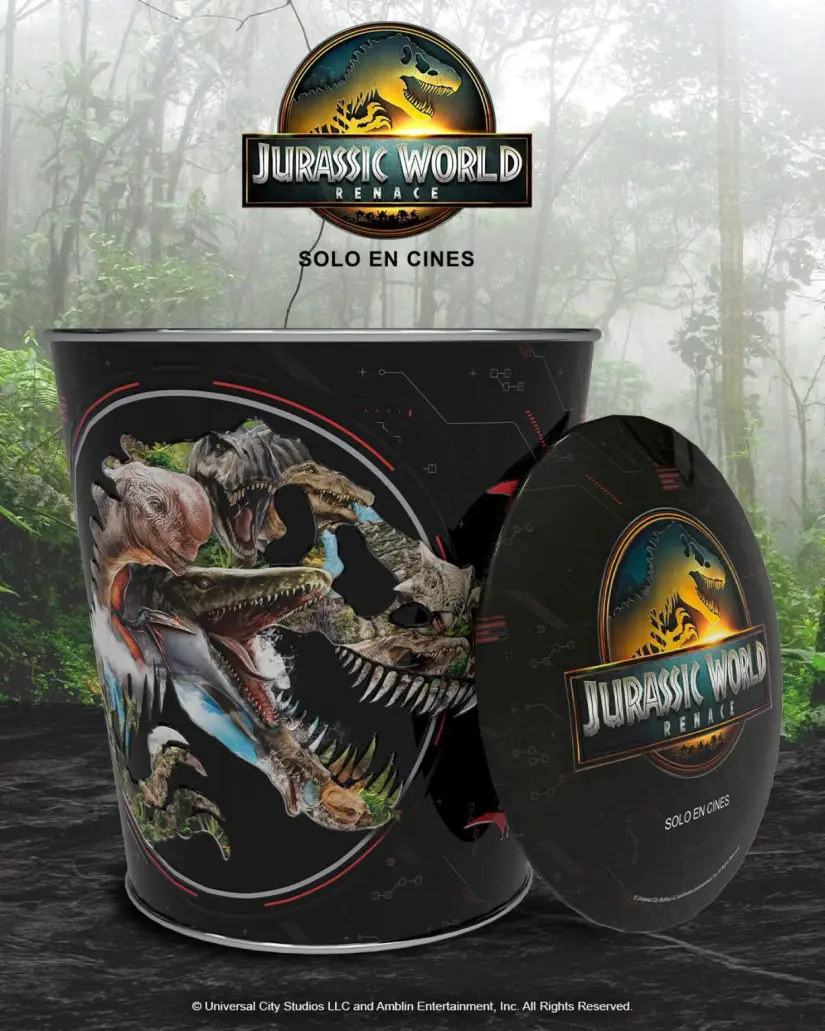Conoce el precio de la la palomera de Cinépolis de  Jurassic World Rebirth. Foto: Coleccionables de Cine y Más