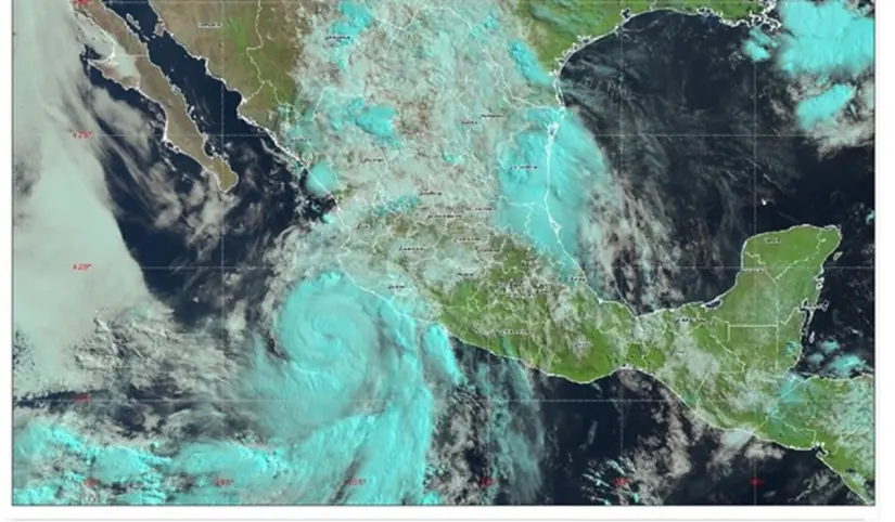 Mapa de la República Mexicana donde se muestra los remanentes del huracán Flossie Mapa de la República Mexicana donde se muestra los remanentes del huracán Flossie