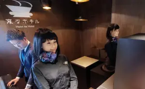 ¡El futuro es hoy! Robots recepcionistas en hotel de Japón sorprenden a turista y se vuelve viral en TikTok