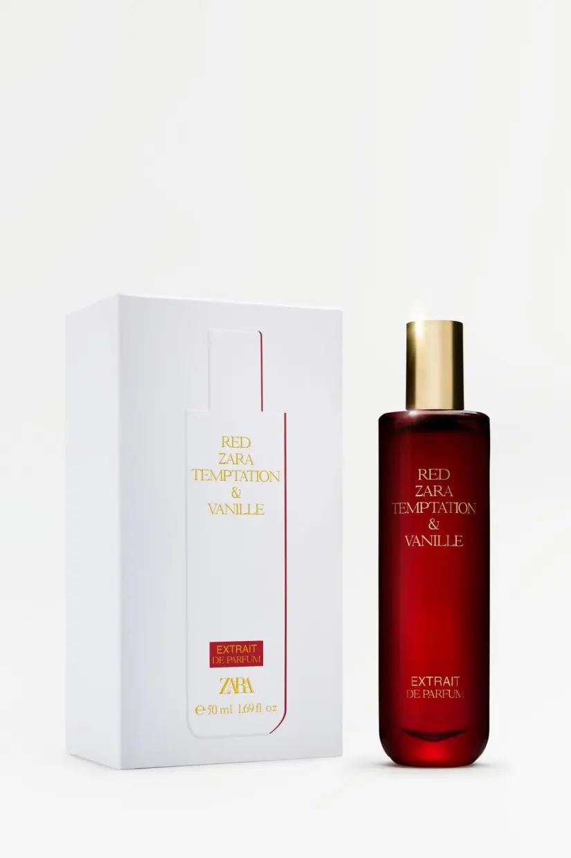 Réplica del pérfume Baccarat Rouge 540, se llama Red Temptation Vanille en Zara. Foto: Cortesía.