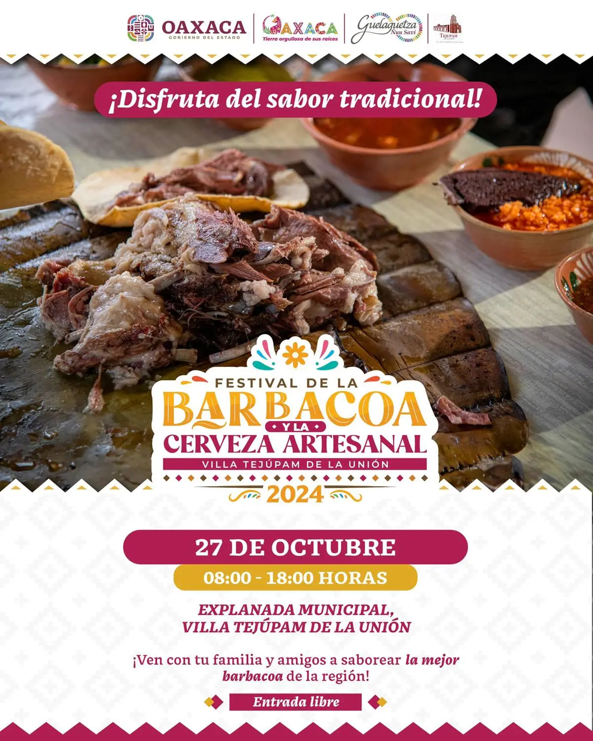 Festival de la Barbacoa y la Cerveza Artesanal de Tejúpam, en su primera edición el año pasado. Foto: Cortesía. Festival de la Barbacoa y la Cerveza Artesanal de Tejúpam, en su primera edición el año pasado. Foto: Cortesía.