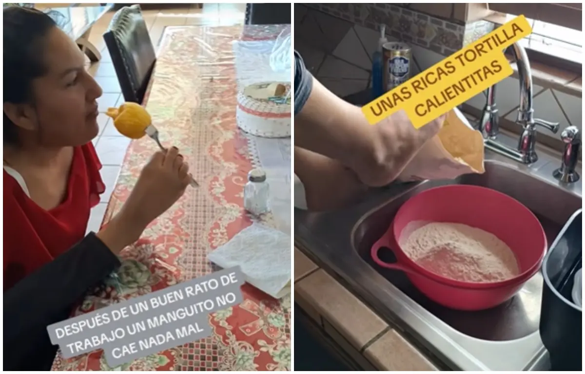 En su cuenta de TikTok. comparte videos haciendo una gran de actividades con los pies. Fotos: @doa.chingona