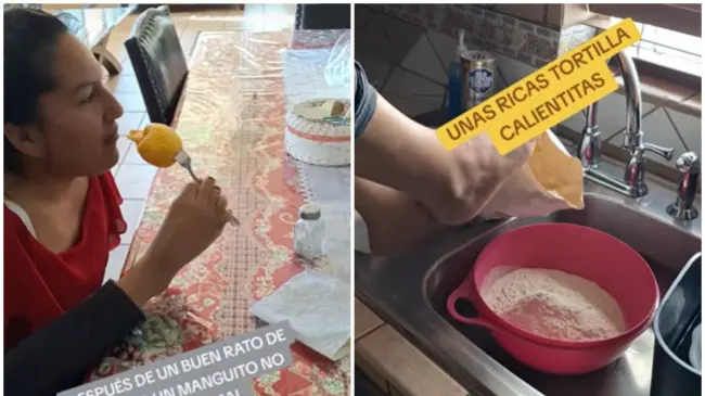 En su cuenta de TikTok. comparte videos haciendo una gran de actividades con los pies. Fotos: @doa.chingona