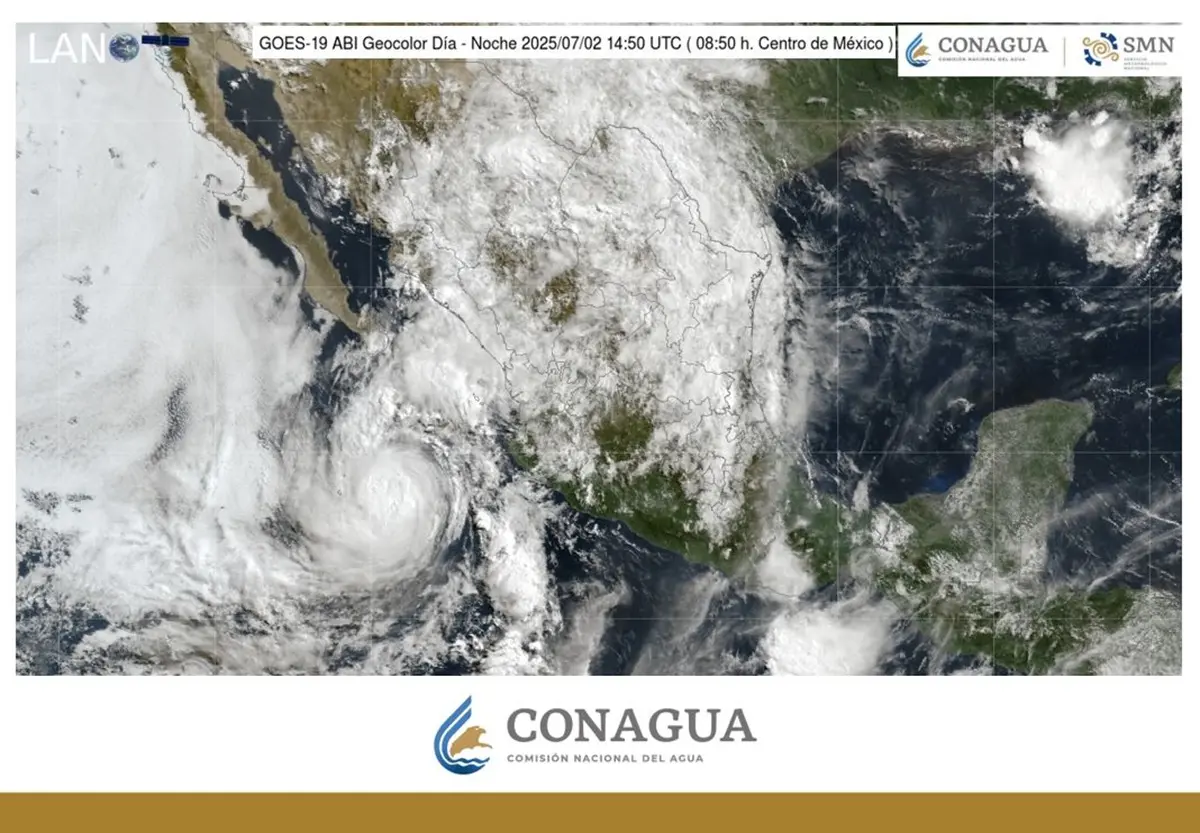En las próximas horas, Flossie se debilitará gradualmente. Foto: Conagua