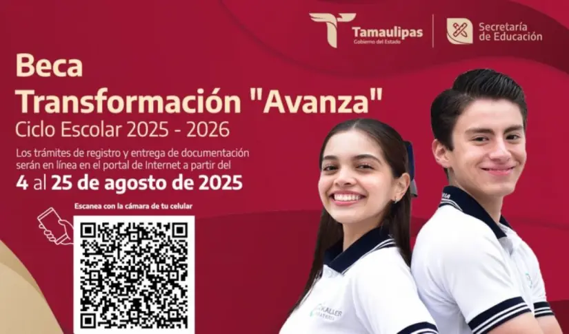 Registro 2025 de la Beca Transformación Avanza en Tamaulipas .Foto: Cortesía
