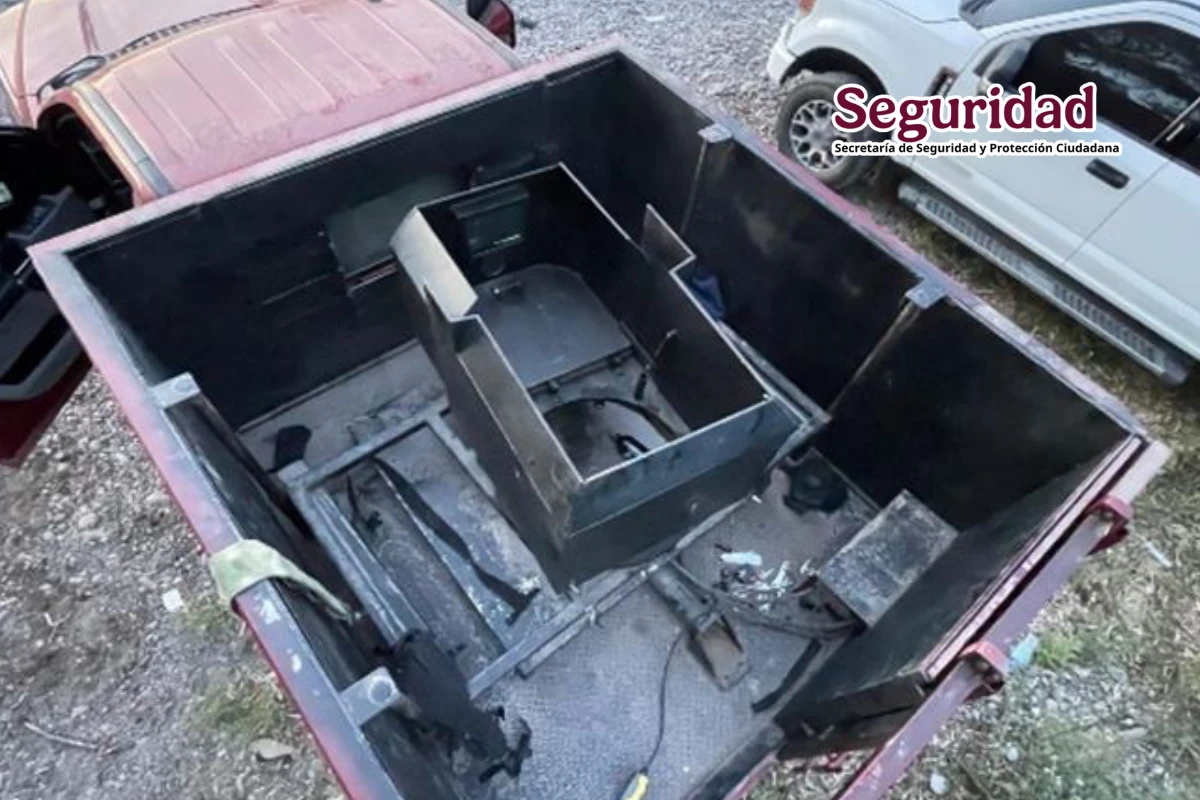 Vehículos blindados asegurado en Sinaloa. Foto: Cortesía Gabinete de Seguridad de México