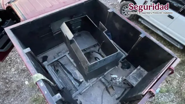 Vehículos blindados asegurado en Sinaloa. Foto: Cortesía Gabinete de Seguridad de México