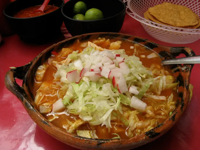 Pozole rojo estilo Aguascalientes. Foto. cortesía Pozole rojo estilo Aguascalientes. Foto. cortesía.